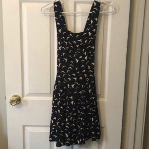 Modcloth black bird overall jumper